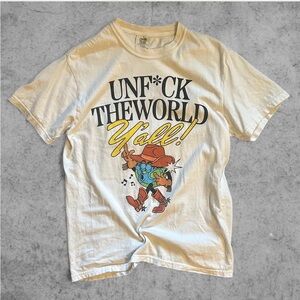 White Angel Olsen x Comfort Colors “Unf*ck The World Y’all” Tour Tee Shirt | M